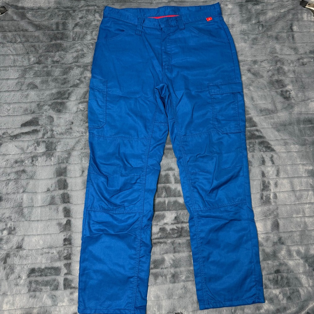 Bulwark FR Cargo Pants Mens 34x32 Blue Nomex Flame Resistant CAT1 QP16RB2